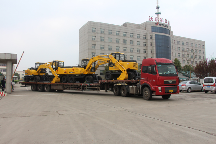 乐虎88国际集团4台轮式挖掘机顺利出口南非 乐虎88国际集团4台轮式挖掘机顺利出口南非