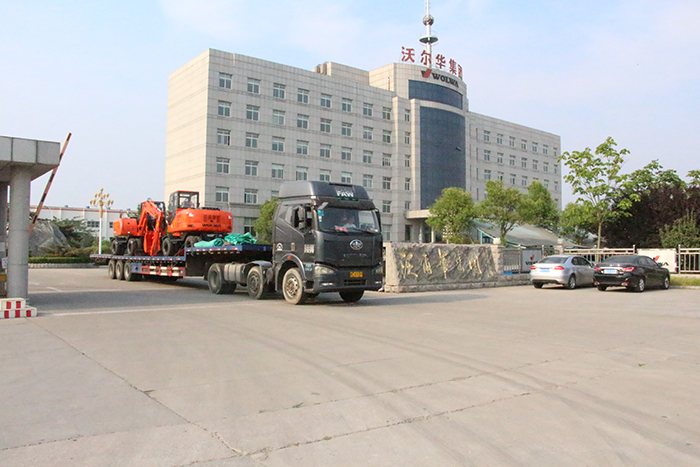 乐虎88国际集团10台轮式挖掘机顺利出口秘鲁 乐虎88国际集团10台轮式挖掘机顺利出口秘鲁