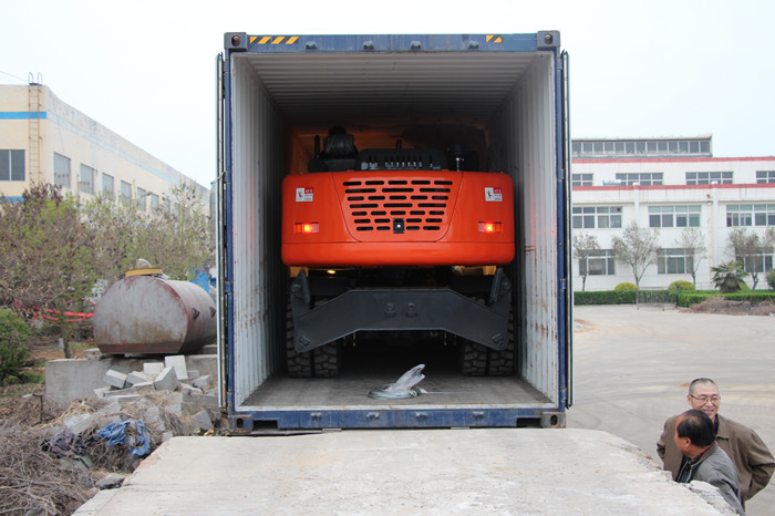 热烈祝贺乐虎88国际集团4台轮式挖掘机顺利出口泰国 热烈祝贺乐虎88国际集团4台轮式挖掘机顺利出口泰国