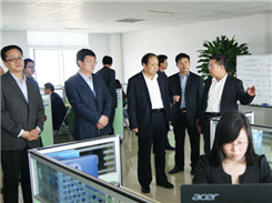 市政府领导莅临乐虎88国际电子商务基地指导工作