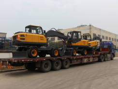 乐虎88国际轮式挖掘机批量发往西北市场