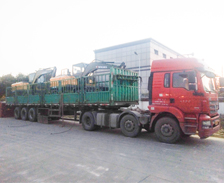 乐虎88国际2台轮式挖掘机发往中原地区