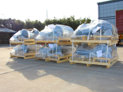 乐虎88国际集团一批挖掘机配件出口欧洲市场