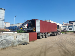 乐虎88国际集团2台轮式挖掘机出口东南亚地区